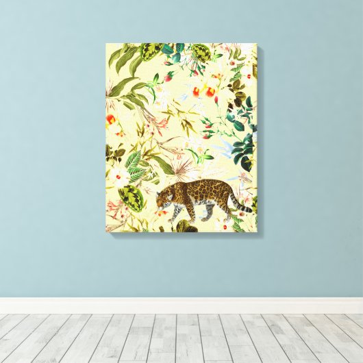  modern Oerwoud - Tropisch Canvas Afdruk (Insitu (Houten vloer))