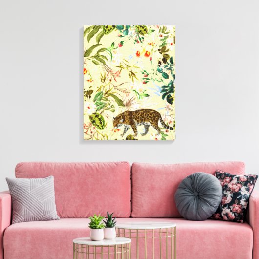  modern Oerwoud - Tropisch Canvas Afdruk (Insitu (Woonkamer))