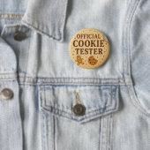 Modern Official Cookie Tester Funny Christmas  Ronde Button 5,7 Cm (In situ)