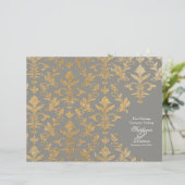 Modern offset Damask Glitter Kijk Wedding Program (Staand voorkant)