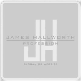 Modern ogend zakelijk monogram | Grey Sticker