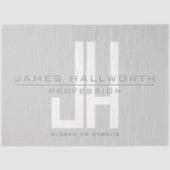 Modern ogend zakelijk monogram | Grey Tissuepapier (Voorkant)