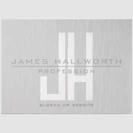 Modern ogend zakelijk monogram | Grey Tissuepapier