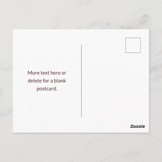 Modern ogende monogrammed naam | Maroon Red Briefkaart (Achterkant)