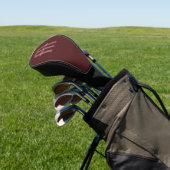 Modern ogende monogrammed naam | Maroon Red Golfheadcover (Insitu)