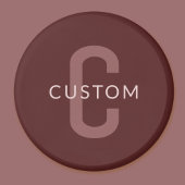 Modern ogende monogrammed naam | Maroon Red Magneet