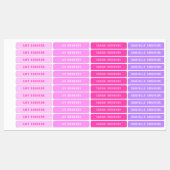 Modern ogende namen | Roze & Paarse Iron-on Labels (Vel)