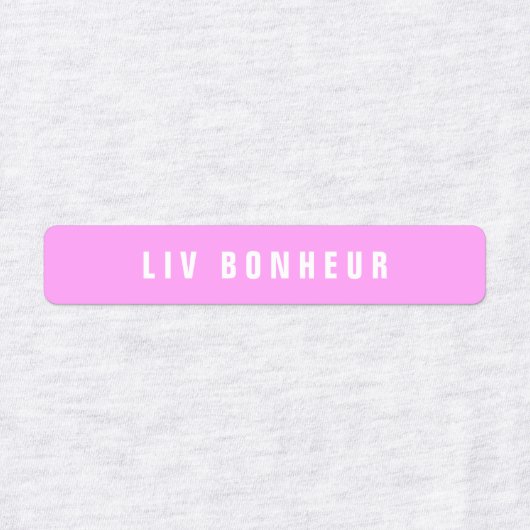 Modern ogende namen | Roze & Paarse Iron-on Labels (Design 2)