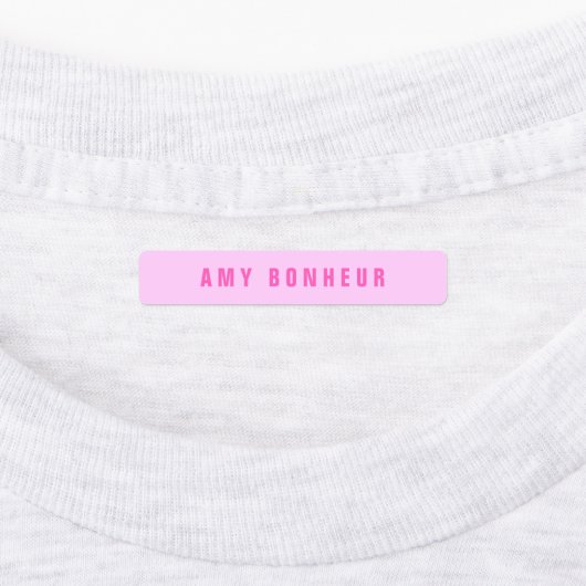 Modern ogende namen | Roze & Paarse Iron-on Labels (Aangebracht)