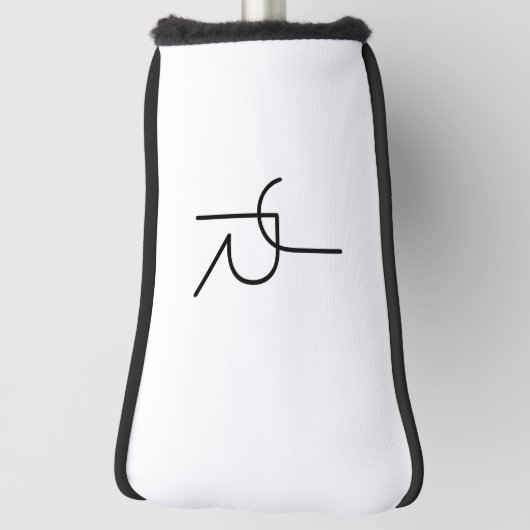 Modern ogende overlappende Initialen Golfheadcover (Draai 90)