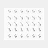 Modern ogende overlappende Initialen Labels (Vel)