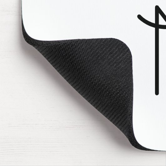 Modern ogende overlappende Initialen Muismat (Hoek)