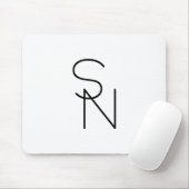 Modern ogende overlappende Initialen Muismat (Met muis)