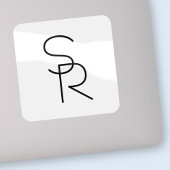 Modern ogende overlappende Initialen Sticker