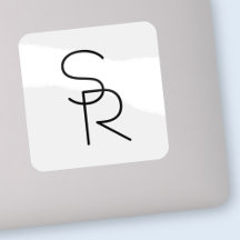 Modern ogende overlappende Initialen