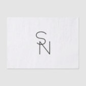 Modern ogende overlappende Initialen Tissuepapier (Voorkant)