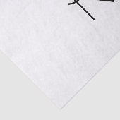 Modern ogende overlappende Initialen Tissuepapier (Detail)