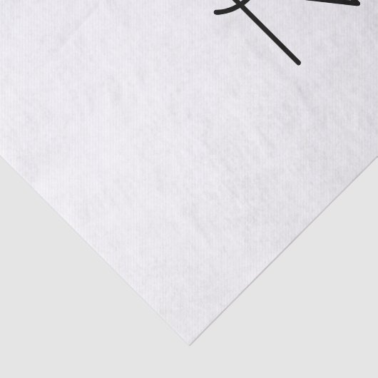 Modern ogende overlappende Initialen Tissuepapier (Detail)