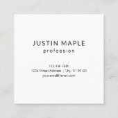 Modern ogende overlappende Initialen Vierkante Visitekaartje (Achterkant)