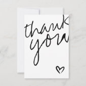 Modern Oh Baby Black & White Baby shower Bedankkaart (Achterkant)