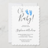 Modern Oh Baby Couples Baby shower Kaart (Voorkant)