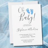 Modern Oh Baby Couples Baby shower Kaart