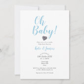 Modern Oh Baby Couples Shower Uitnodiging (Voorkant)