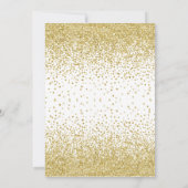 Modern Oh Baby Gold Glitter Baby shower Kaart (Achterkant)