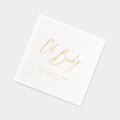 Modern oh baby script minimalist baby show folie servetten (Links)