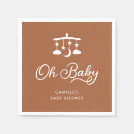Modern OH Baby shower gepersonaliseerde papieren s Servet