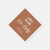 Modern OH Baby shower gepersonaliseerde papieren s Servet (Hoek)