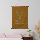 Modern "Oh Deer" Minimalistisch Kerstrendier Hangend Wandkleed (Slaapkamer)