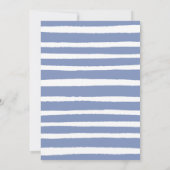 Modern Oh jongen! Baby shower voetafdruk in uitnod Kaart (Achterkant)