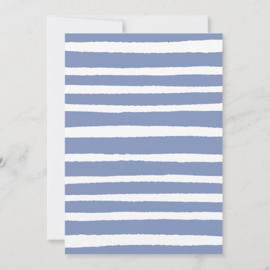 Modern Oh jongen! Baby shower voetafdruk in uitnod Kaart (Achterkant)