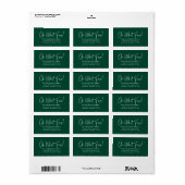 Modern Oh Wat Leuk Script Groen Retouradres Etiket (Full Sheet)