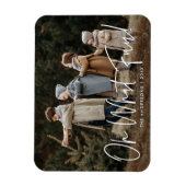 Modern Oh What Fun Script Vakantie Foto Magneet (Verticaal)