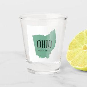 Modern Ohio State Silhouette Shot Glas
