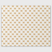 Modern Oker custom monogram patroon elegant Cadeaupapier (Vlak)