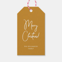 Modern Oker kalligrafie Script Vrolijk Kerstfeest