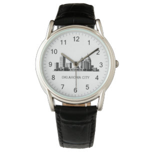 Modern Oklahoma City gestileerde skyline Horloge