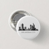 Modern Oklahoma City gestileerde skyline Ronde Button 3,2 Cm (Voorkant /achterkant)