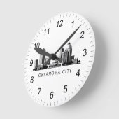 Modern Oklahoma City gestileerde skyline Ronde Klok (Hoek)