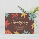 Modern oktober laat vriendschappelijk eten kaart (Staand voorkant)