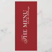 Modern Old Money Burgundy Wedding Dinner Menu (Achterkant)