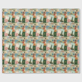 modern oldtimers cadeaupapier (Vlak)