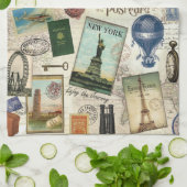 modern oldtimers theedoek (Gevouwen)