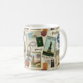 modern oldtimingreiscollage koffiemok (Voorkant rechts)