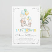 Modern Olifant Baby shower Minimalistisch Oerwoud  Kaart (Staand voorkant)