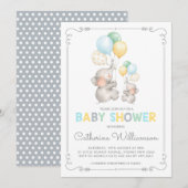 Modern Olifant Baby shower Minimalistisch Oerwoud Kaart (Voorkant / Achterkant)