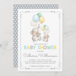 Modern Olifant Baby shower Minimalistisch Oerwoud  Kaart